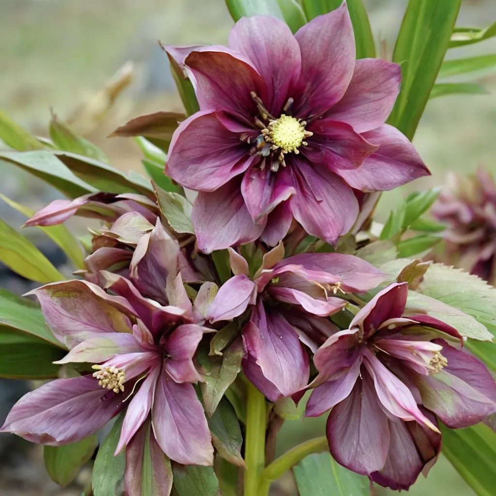 Helleborus x hybridus 'Kingston Cardinal'