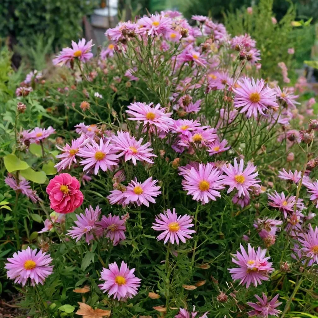 Aster novae-angliae 'Rosa Sieger'