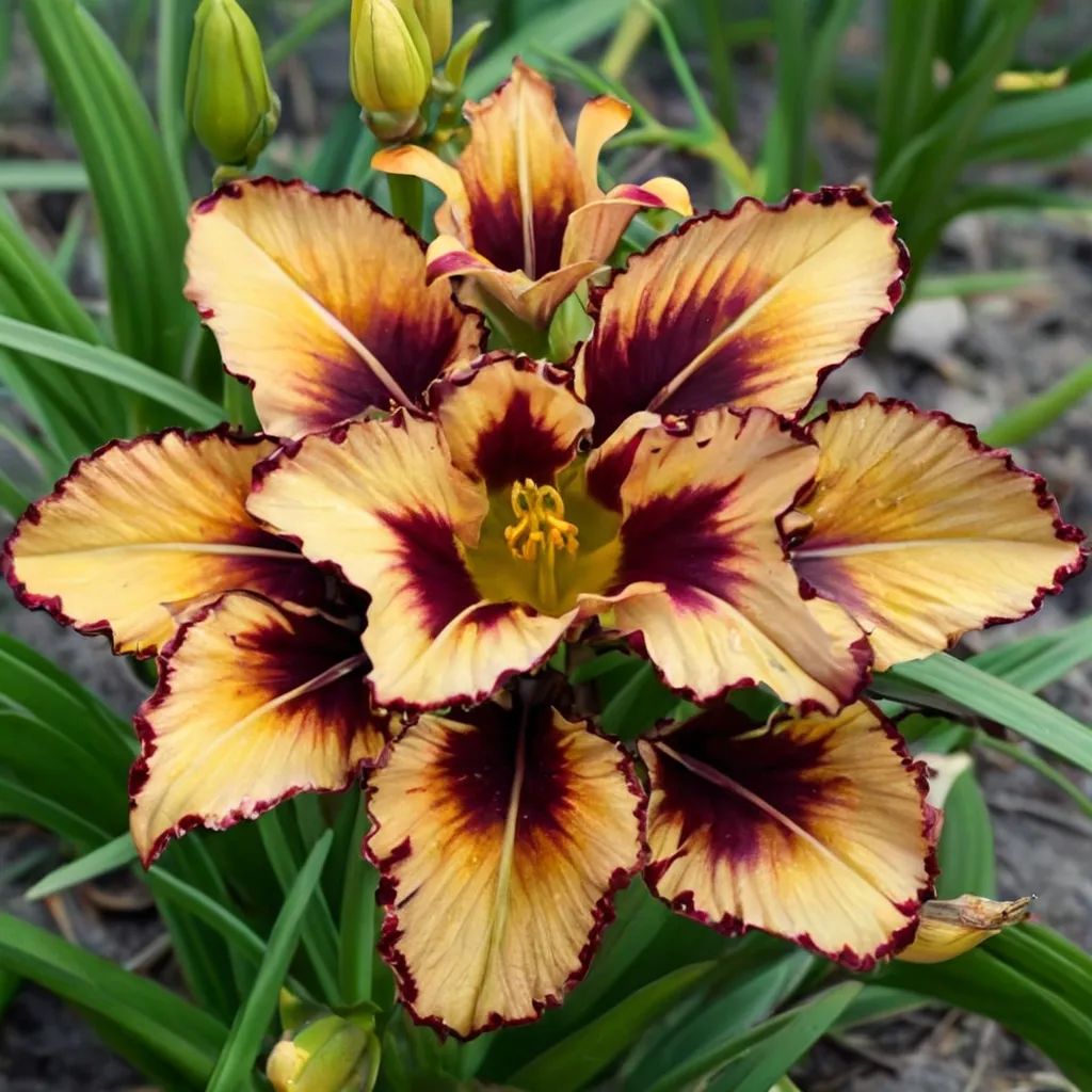 Hemerocallis x hybrida 'Blazing Glory'