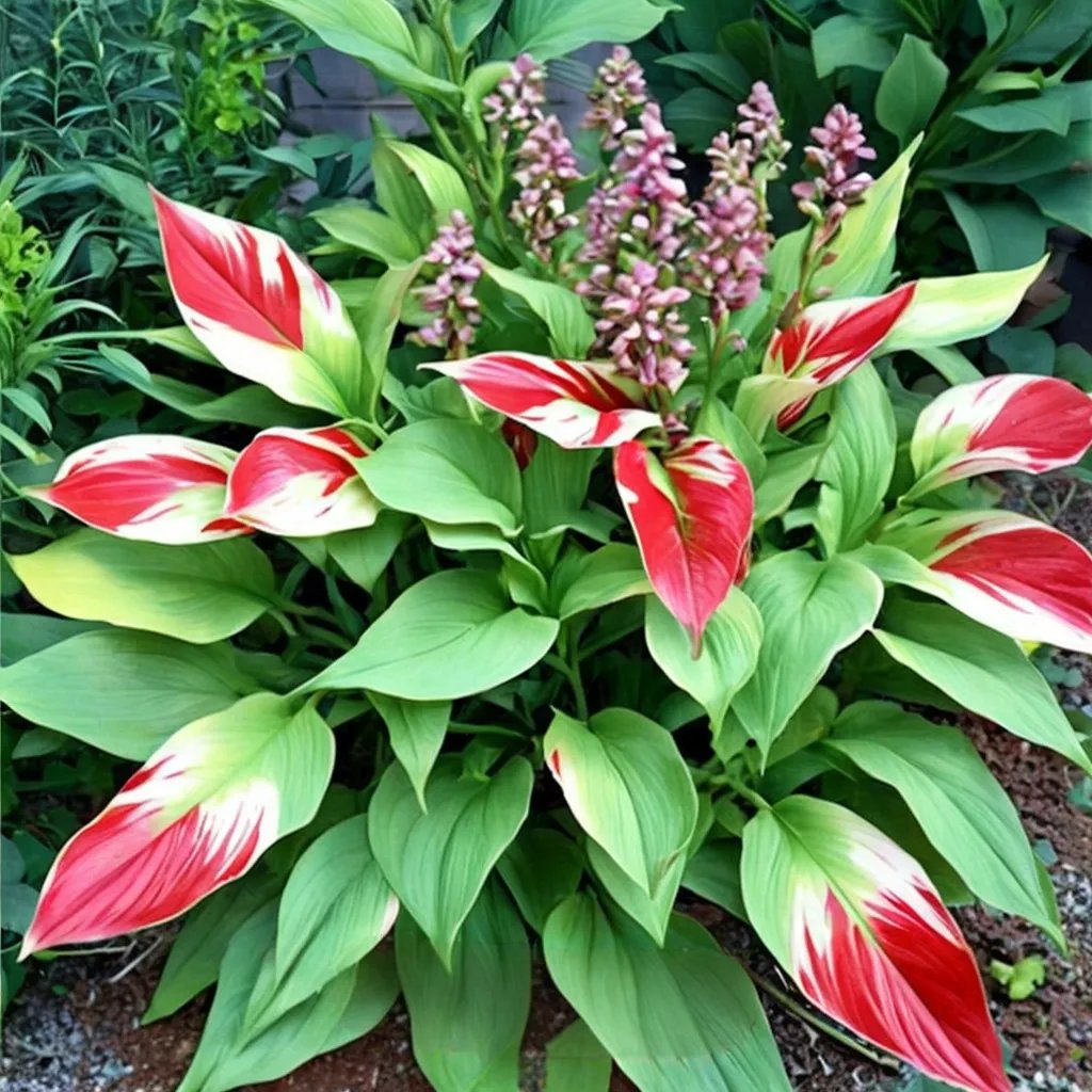 Hosta x hybrida 'Red Sox'