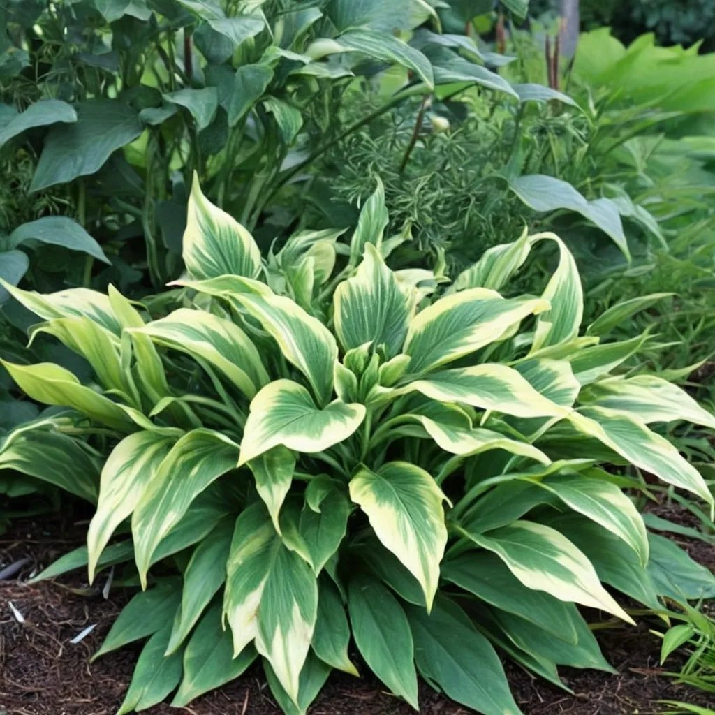Hosta x hybrida 'On The Border'