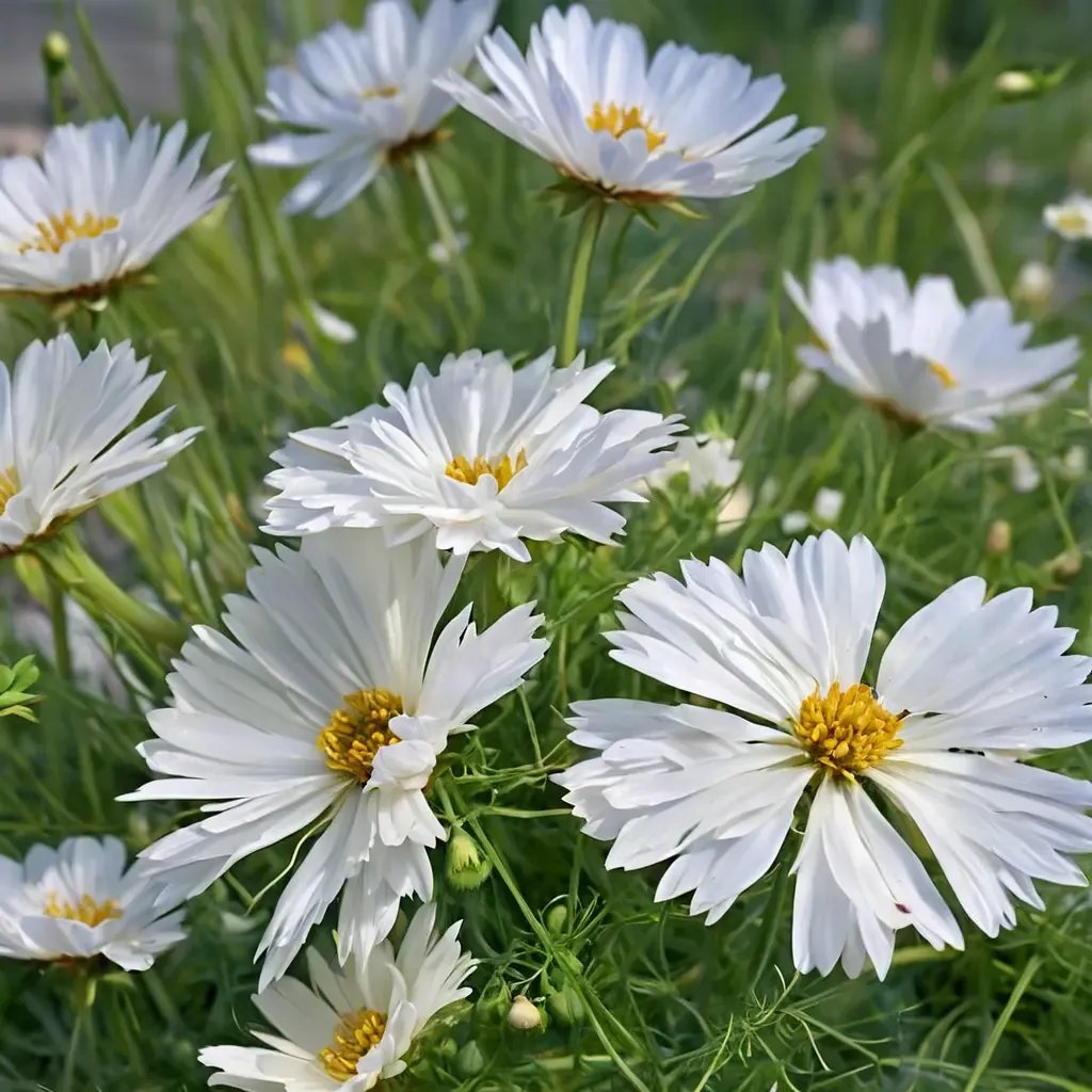 Cosmos bipinnatus 'Fizzy White'