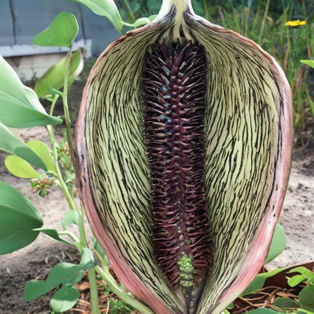 Synandrospadix vermitoxicus 'Salta and Peppa'