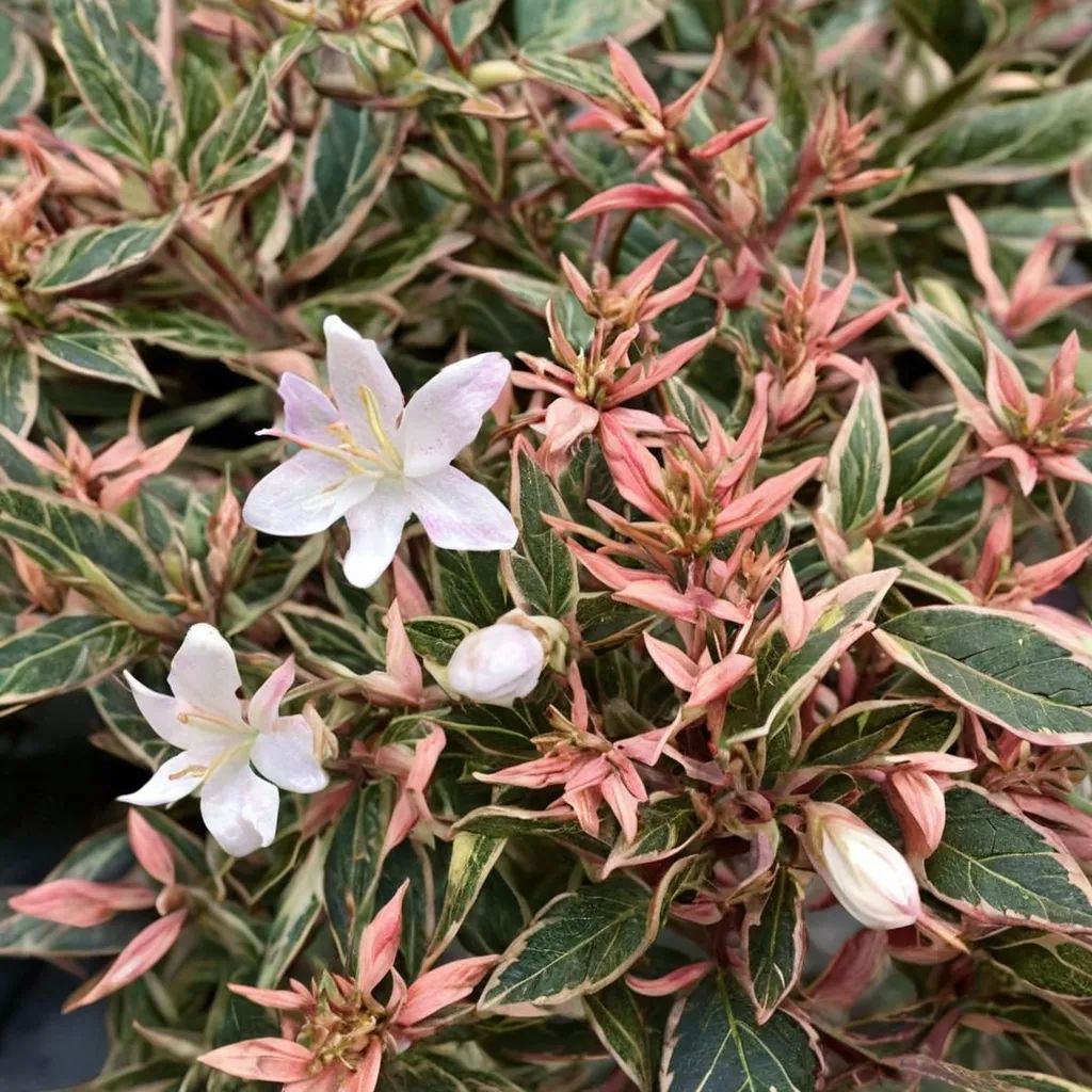 Abelia x grandiflora 'Suntastic Pink'