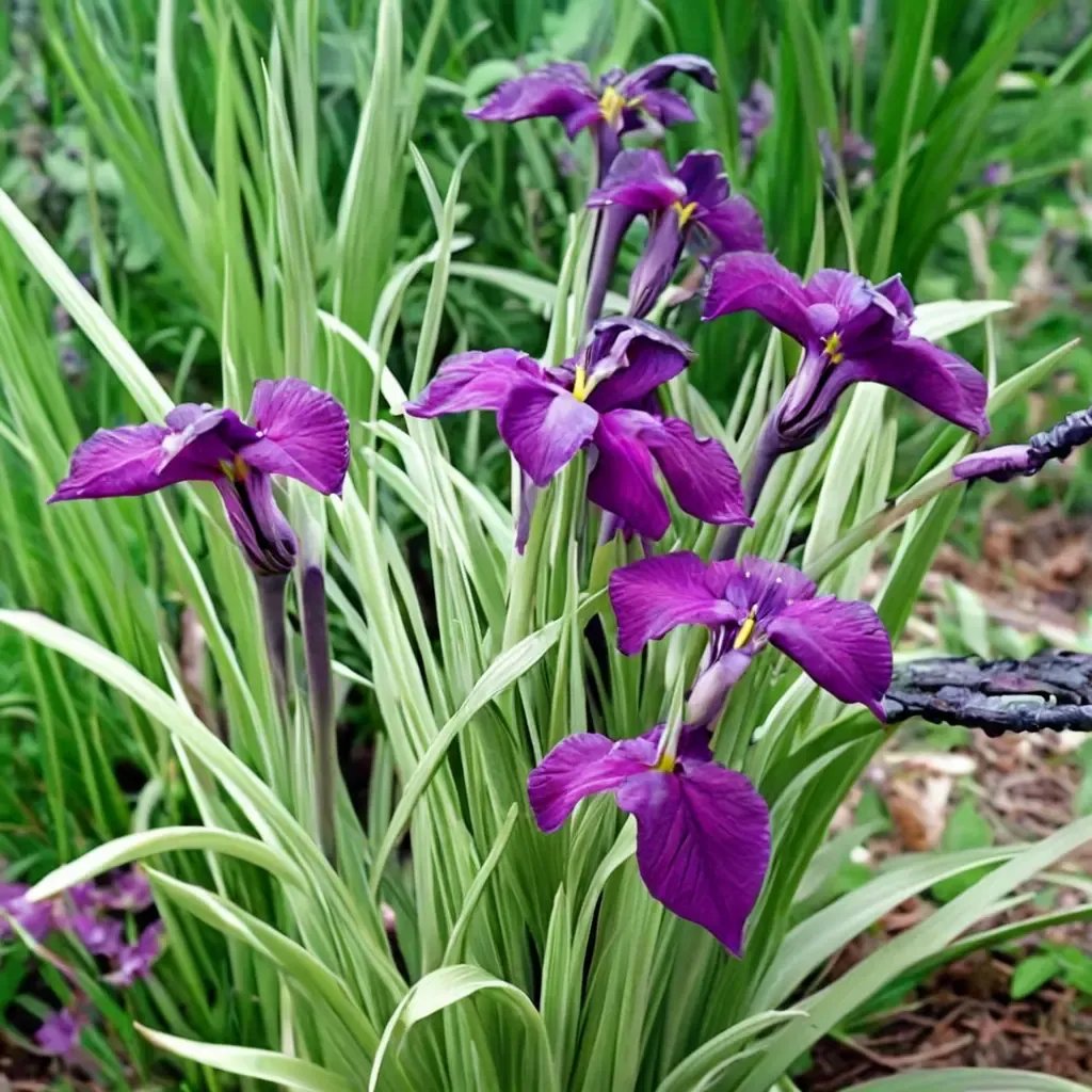 Iris ensata 'Variegata Reginae'