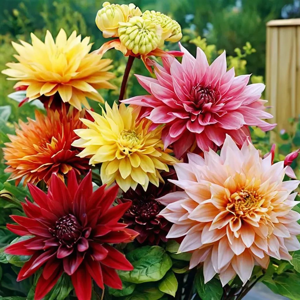 Dahlia x pinnata 'Dinnerplate Cutting Blend'