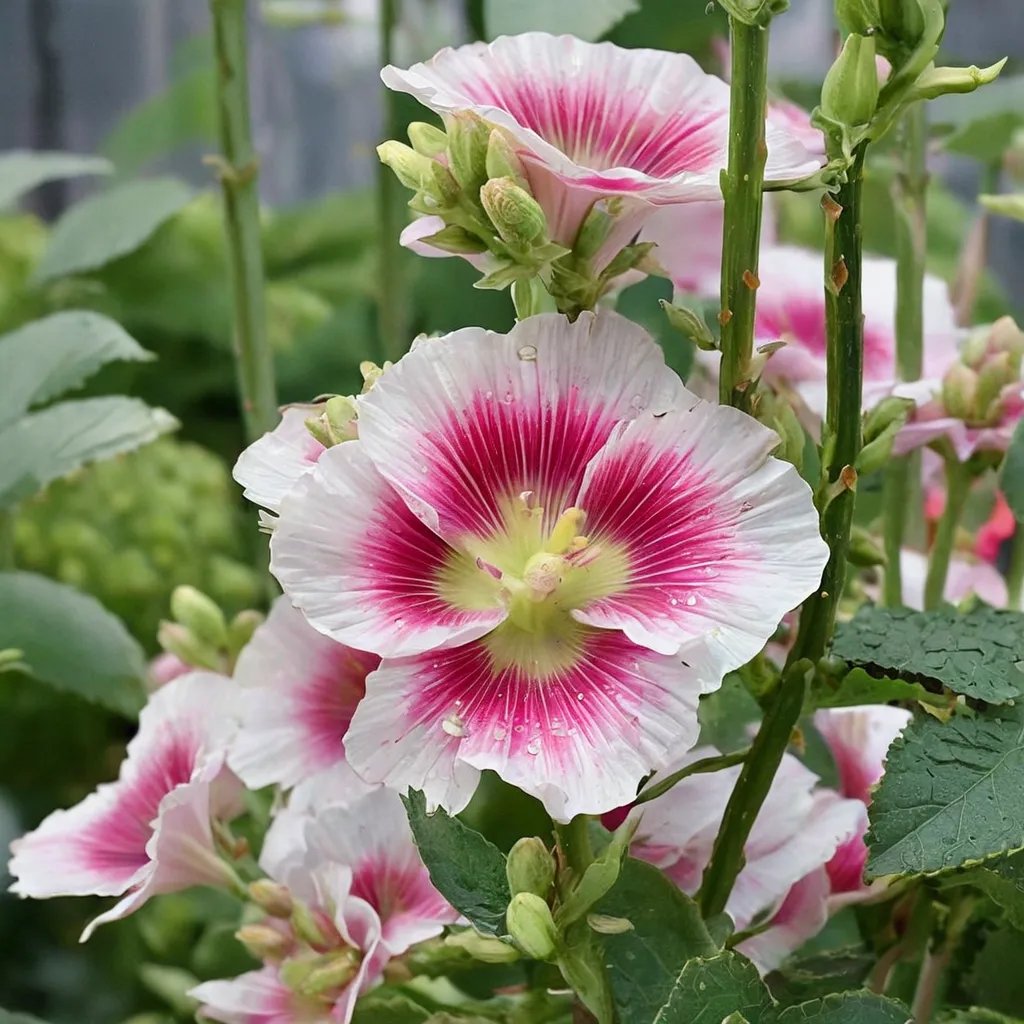 Alcea x hybrida 'Halo Blush'