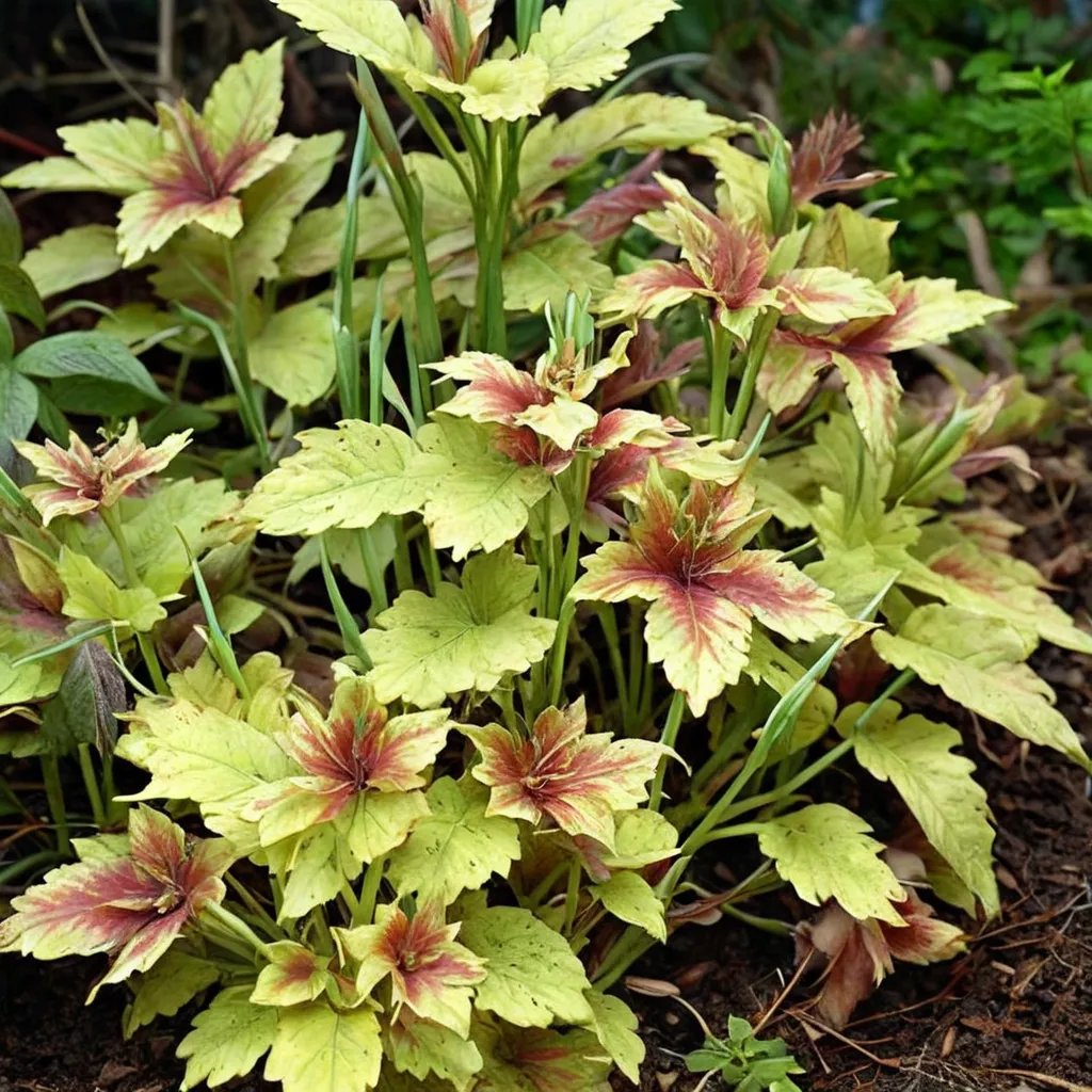 Heucherella x hybrida 'Golden Zebra'