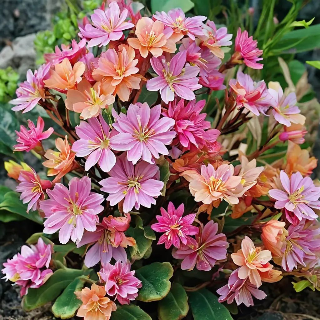 Lewisia cotyledon 'Sunset Strain'