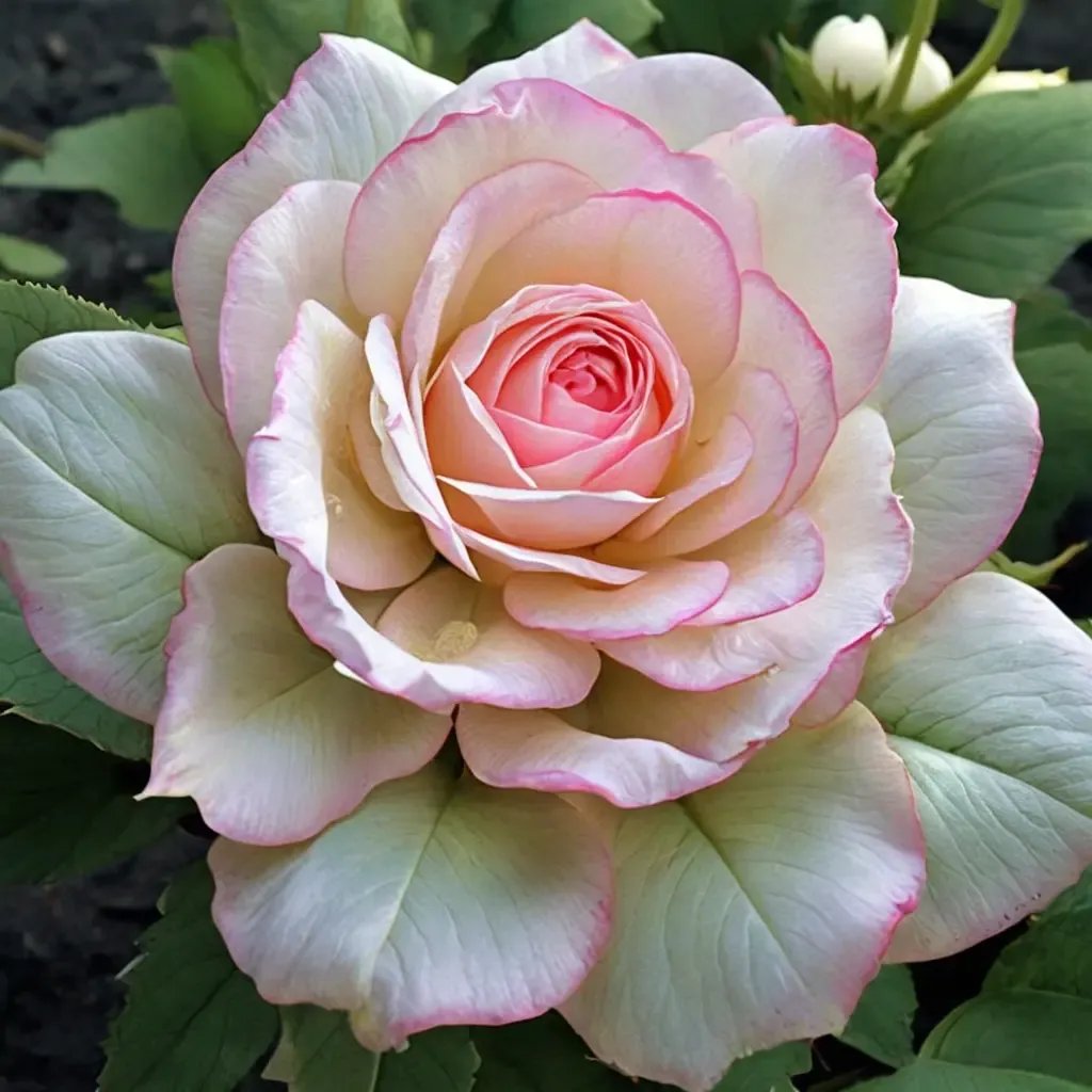 Rosa x hybrida 'Moonstone'