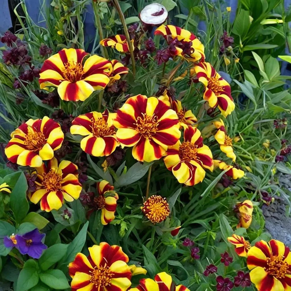 Tagetes erecta 'Harlequin'