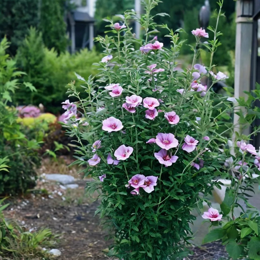 Hibiscus syriacus 'Purple Pillar'