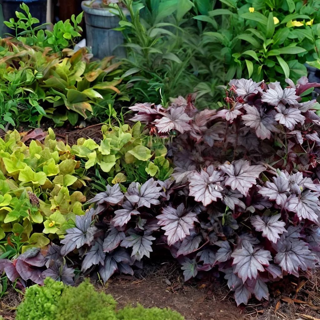 Heuchera x hybrida 'Peacock Feathers'
