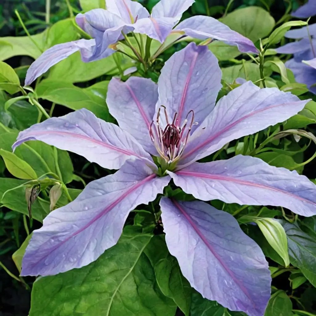 Clematis x jackmanii 'Deborah Dahl Vancouver'