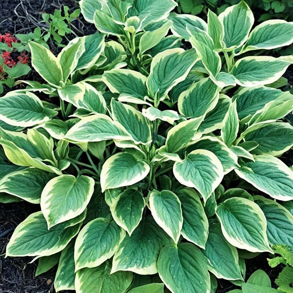 Hosta x hybrida 'Mardi Gras'