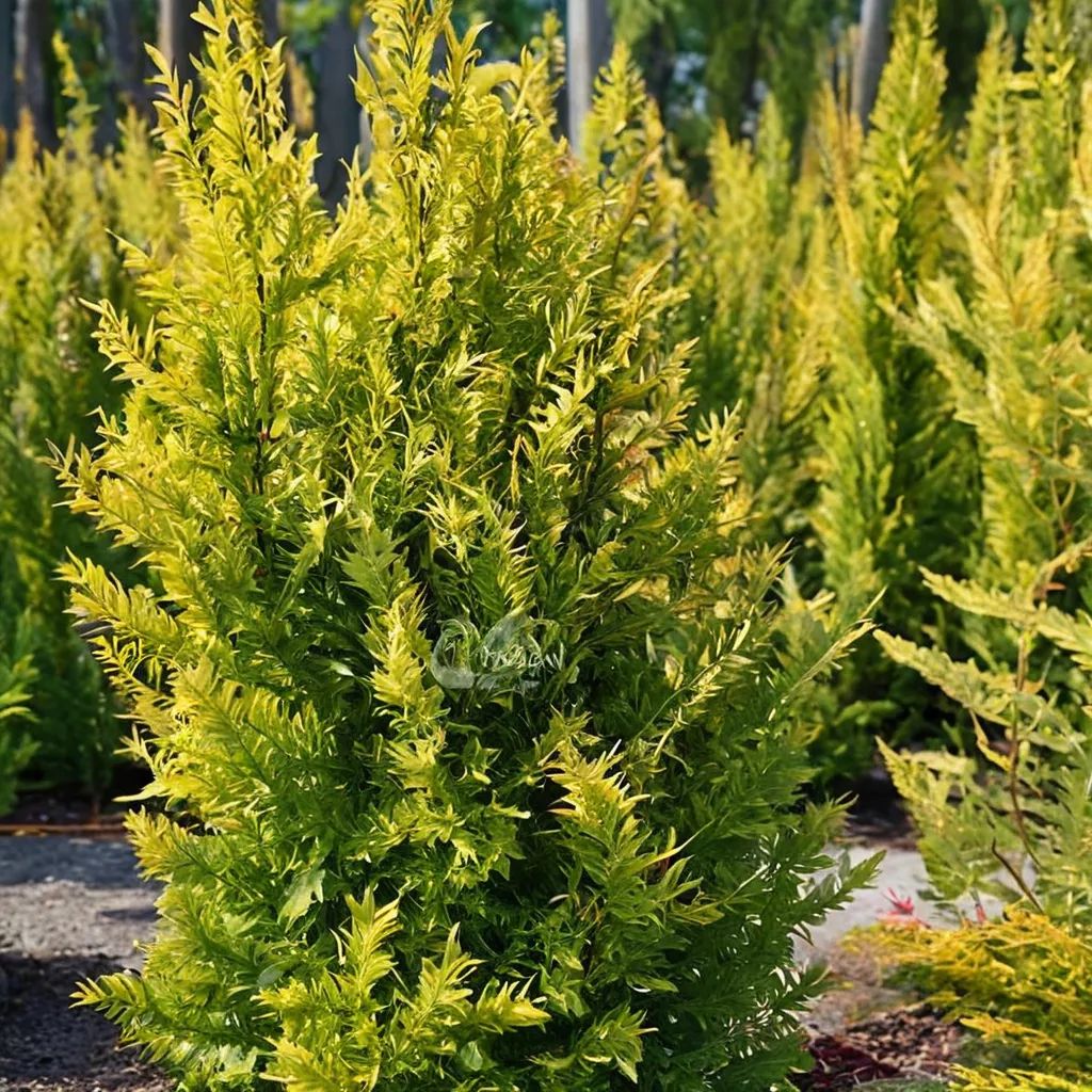 Thuja occidentalis 'Yellow Ribbon'