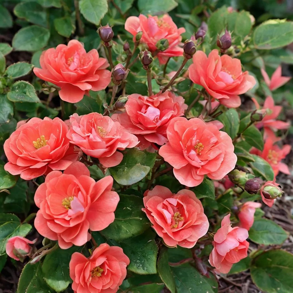 Rosa x hybrida 'Coral Drift'