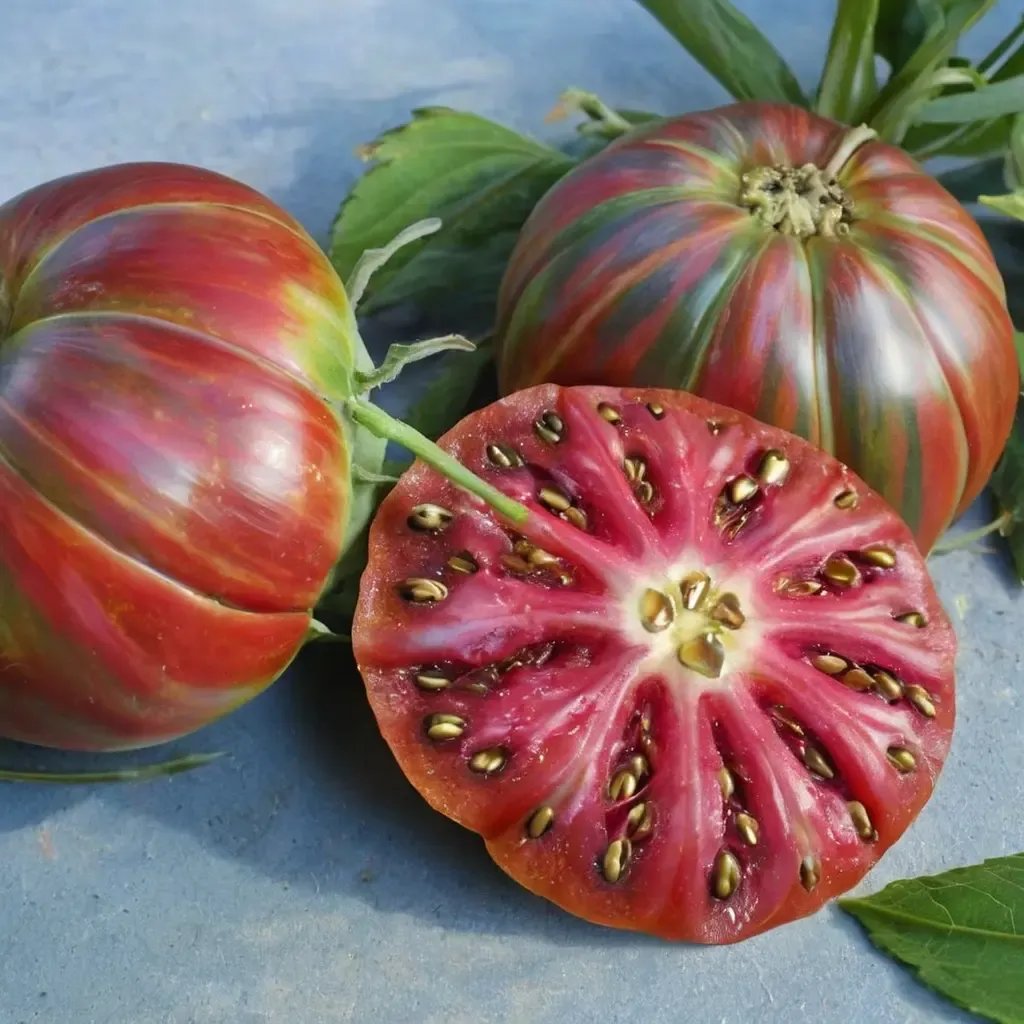 Solanum lycopersicum 'Pink Berkeley Tie Dye'
