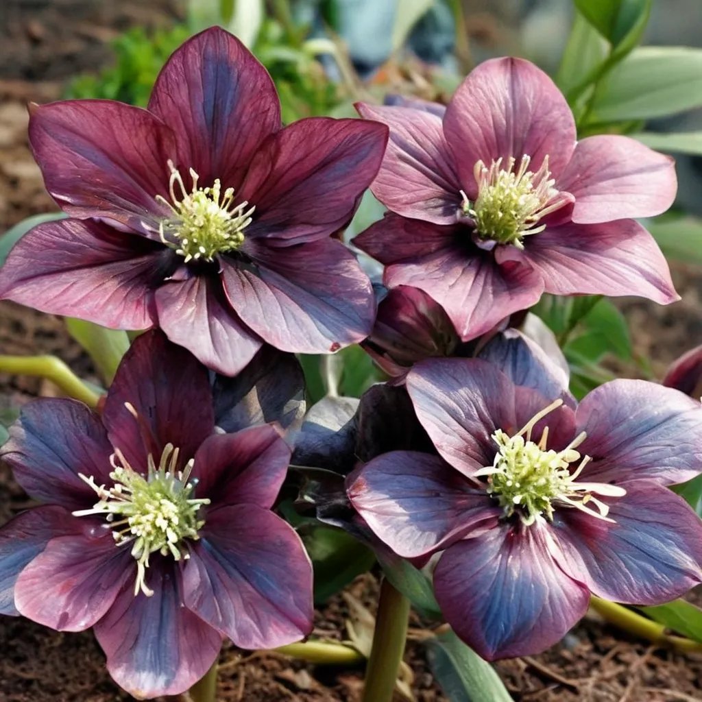 Helleborus x hybridus 'Heronswood Black Purple Strain'