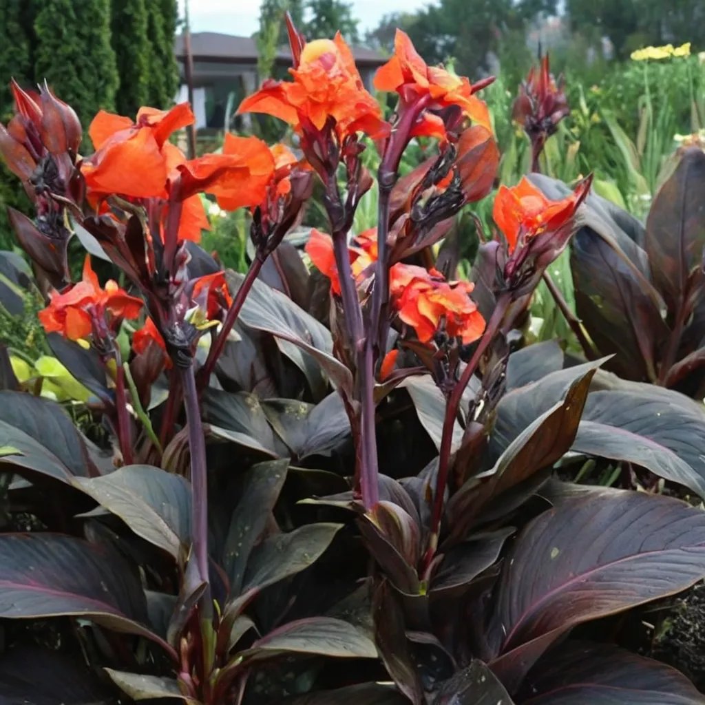 Canna x generalis 'Tropicanna Black'