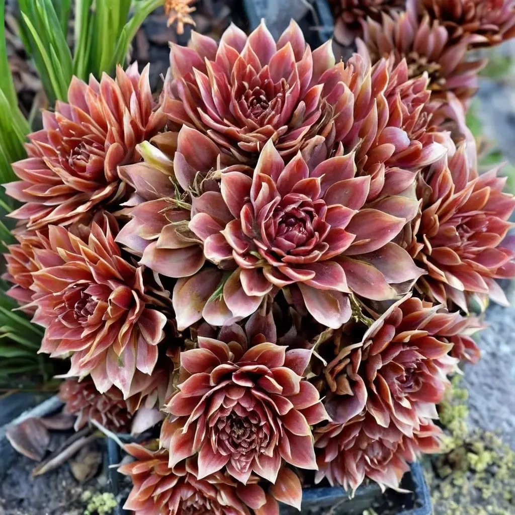 Sempervivum tectorum 'Coral Red'