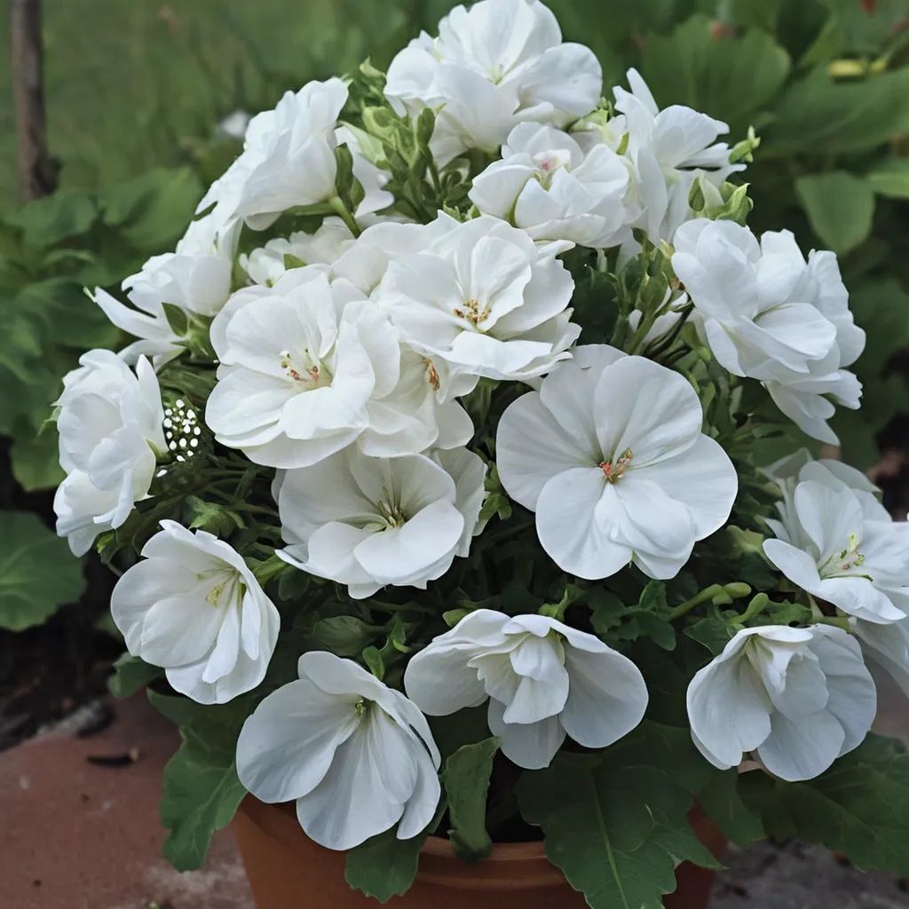 Pelargonium x hortorum 'White'