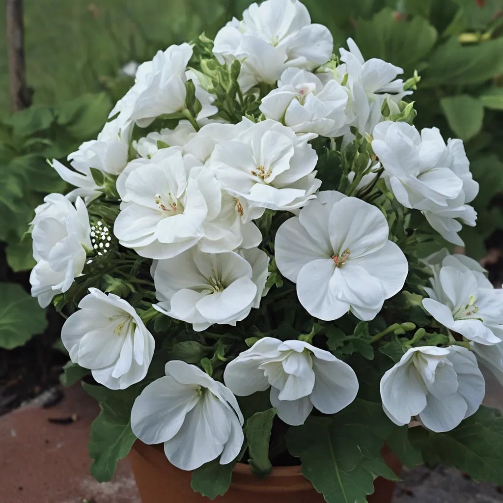 Pelargonium x hortorum 'White'