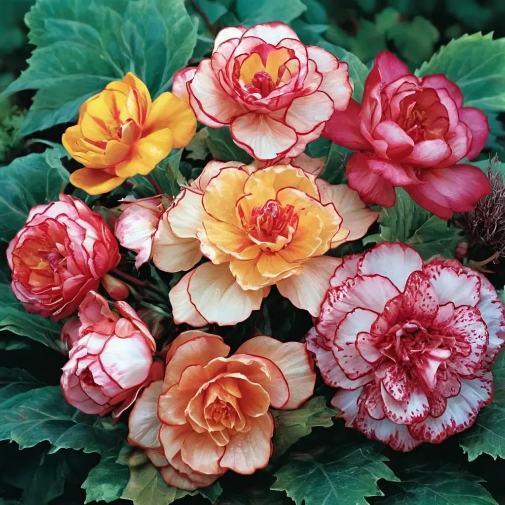 Begonia x tuberhybrida 'Picotee Mix'