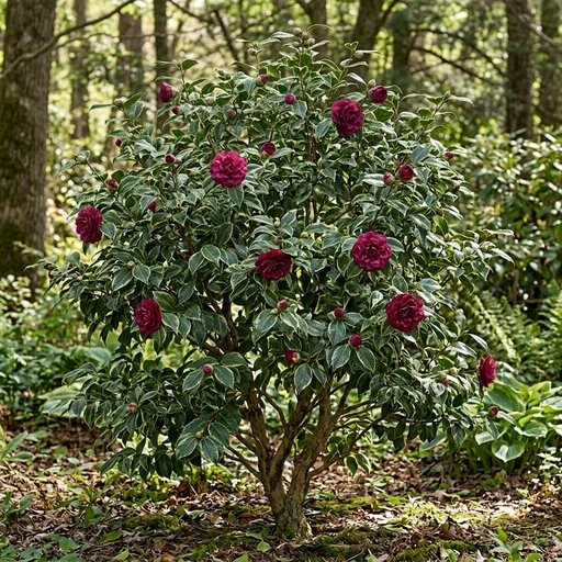 Camellia japonica 'Purple Dawn'