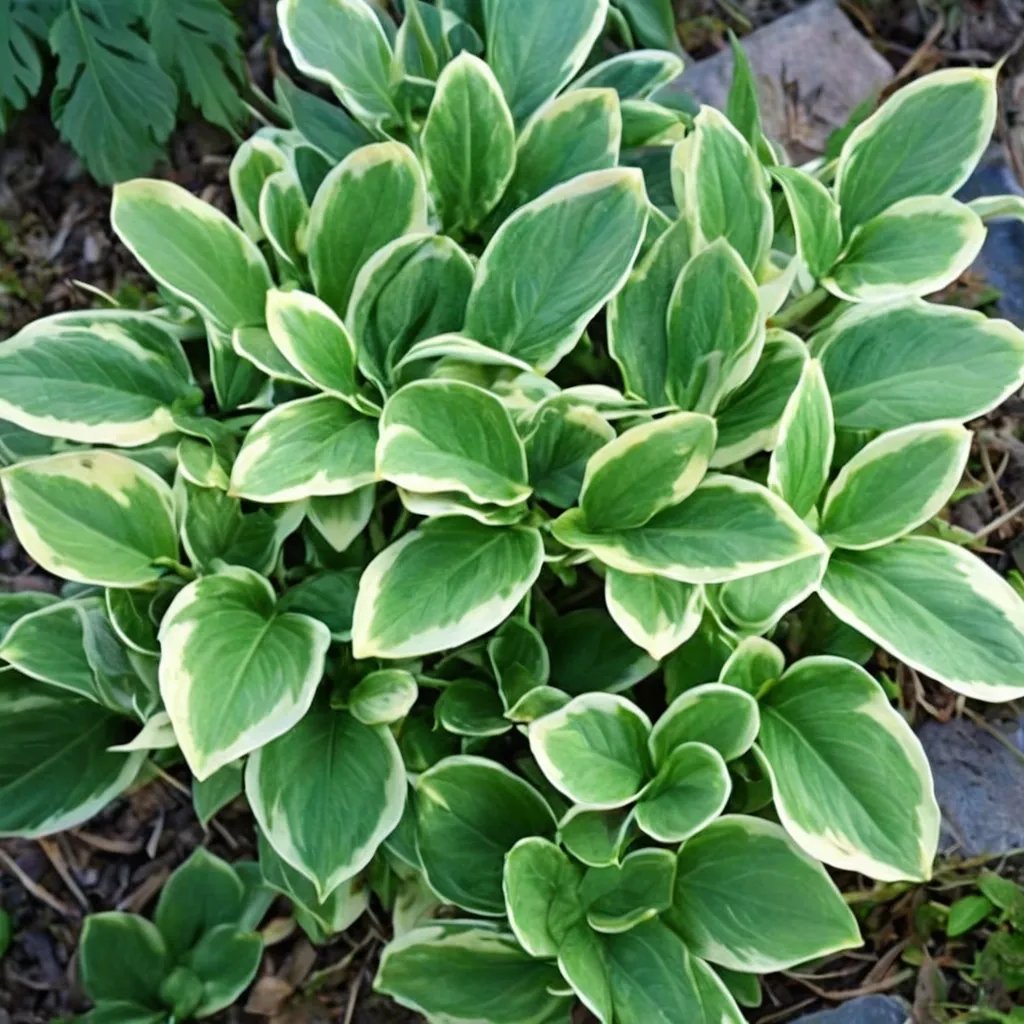 Hosta x hybrida 'Tea and Crumpets'