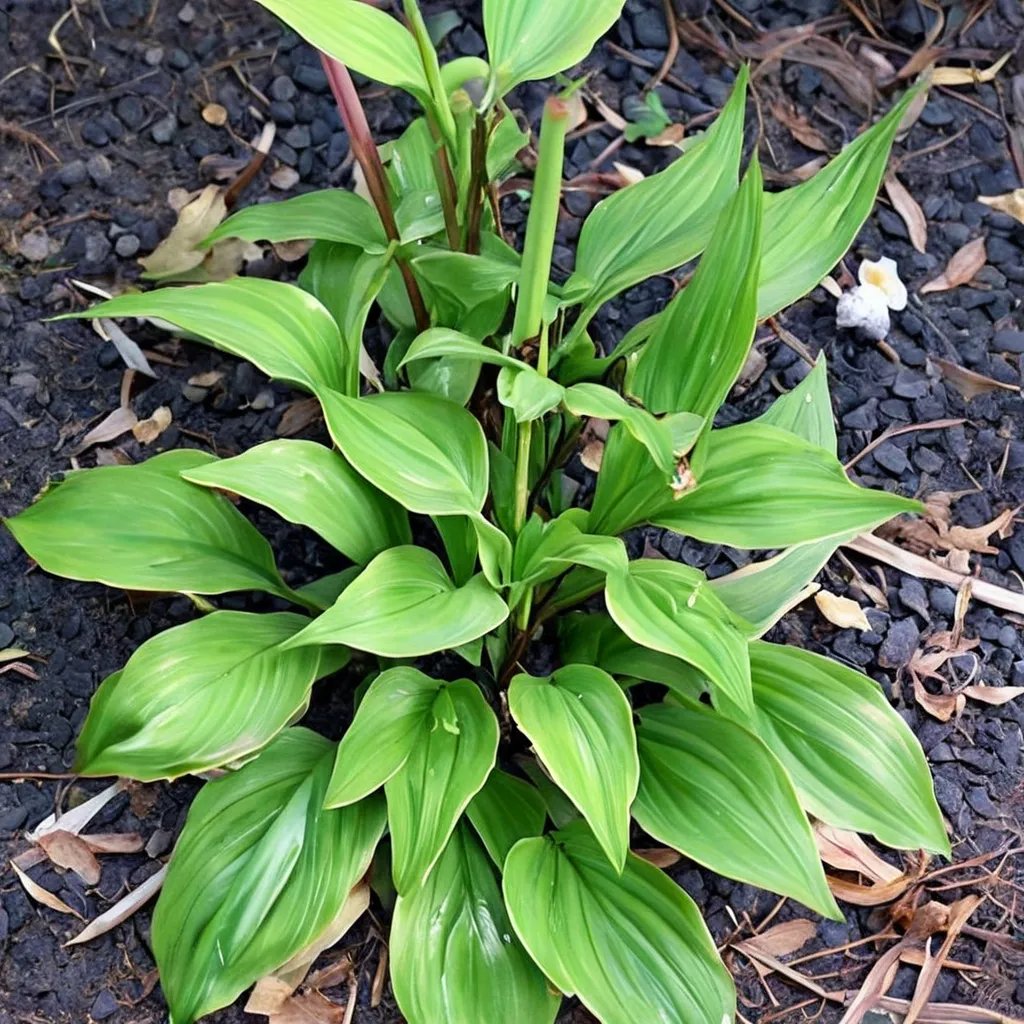 Hosta x hybrida 'Little Red Rooster'