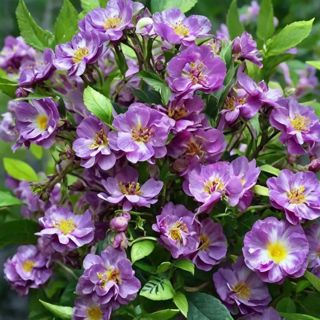 Rosa x rubiginosa 'Veilchenblau'
