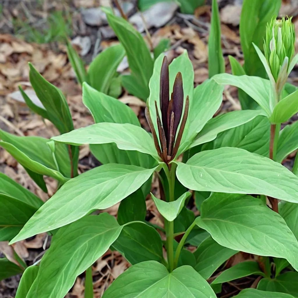 Trillium x viride 'Jefferson Silver'