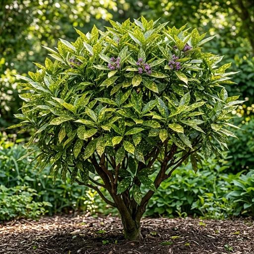 Aucuba japonica 'Mr Gold Strike'