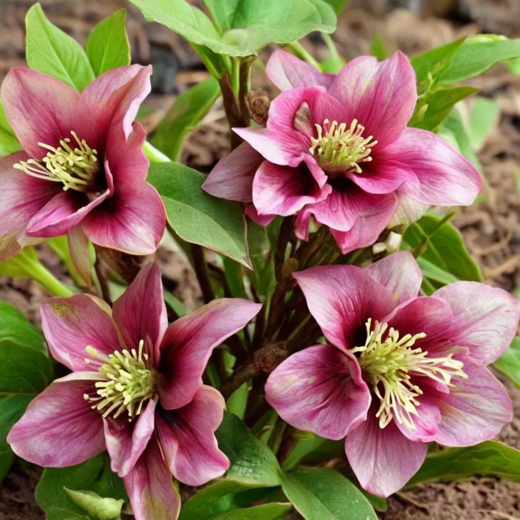 Helleborus x hybridus 'Heronswood Double Pink Strain'
