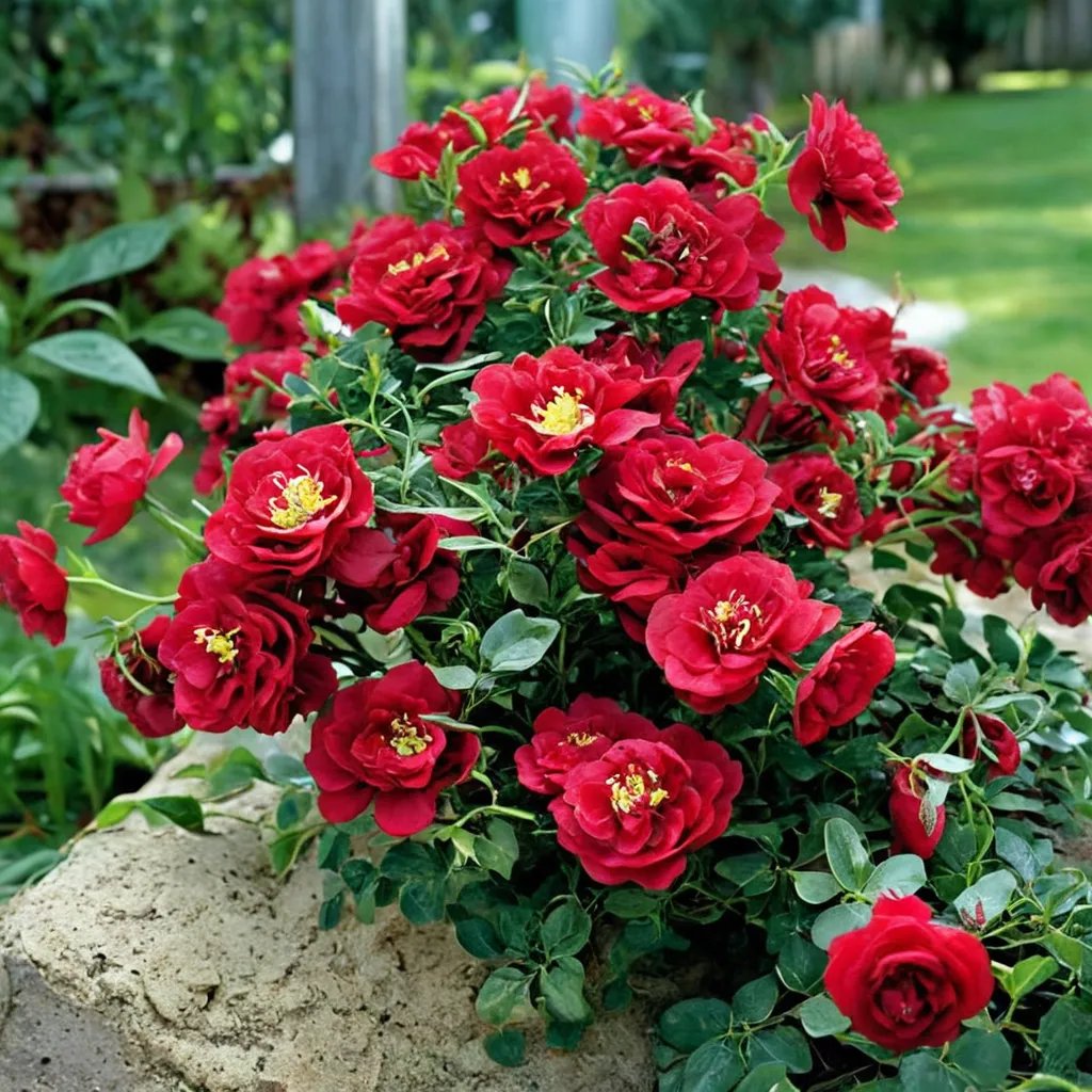 Rosa x hybrida 'Red Ribbons'