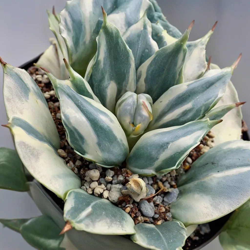 Agave isthmensis 'Ohi Raijin Fukurin Nishiki'