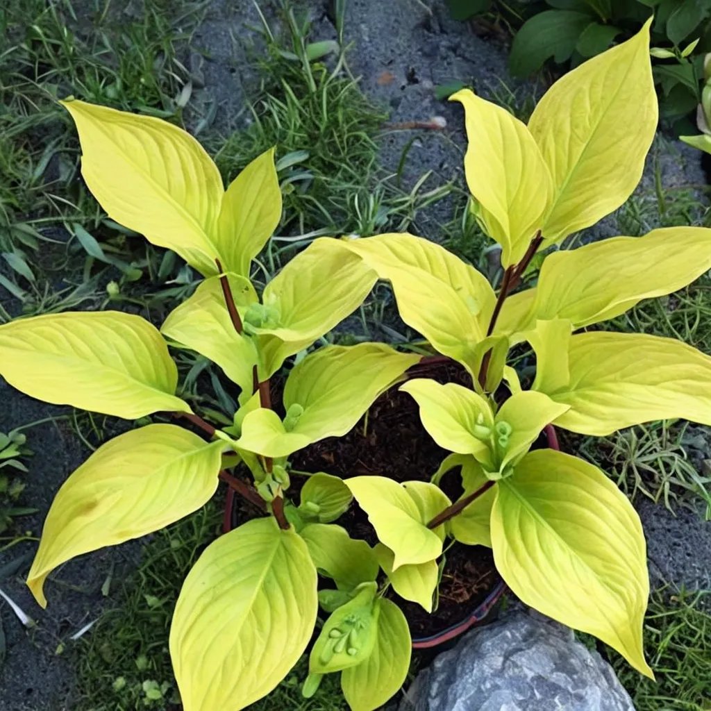 Hosta x hybrida 'Tropical Sundown'