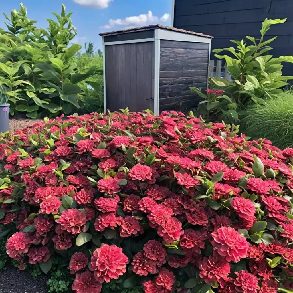 Hydrangea macrophylla 'Everlasting Crimson'