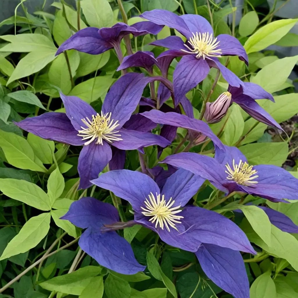 Clematis x jackmanii 'Hudson River'