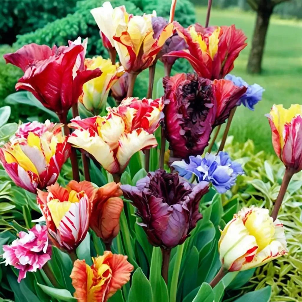 Tulipa gesneriana 'Parrot Tulip Mix'