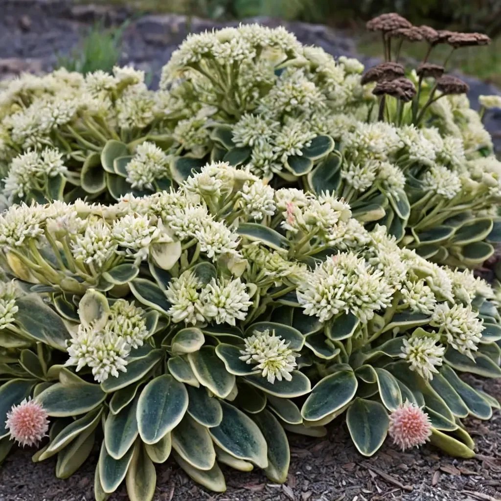 Sedum spectabile 'Frosted Fire'