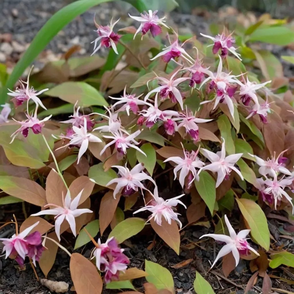 Epimedium grandiflorum 'Dark Beauty'