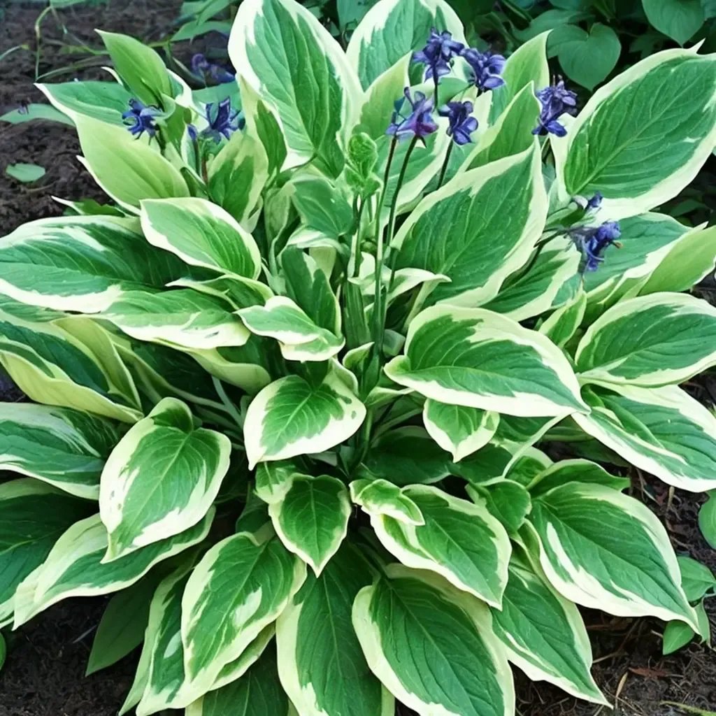 Hosta ventricosa 'Blazing Saddles'
