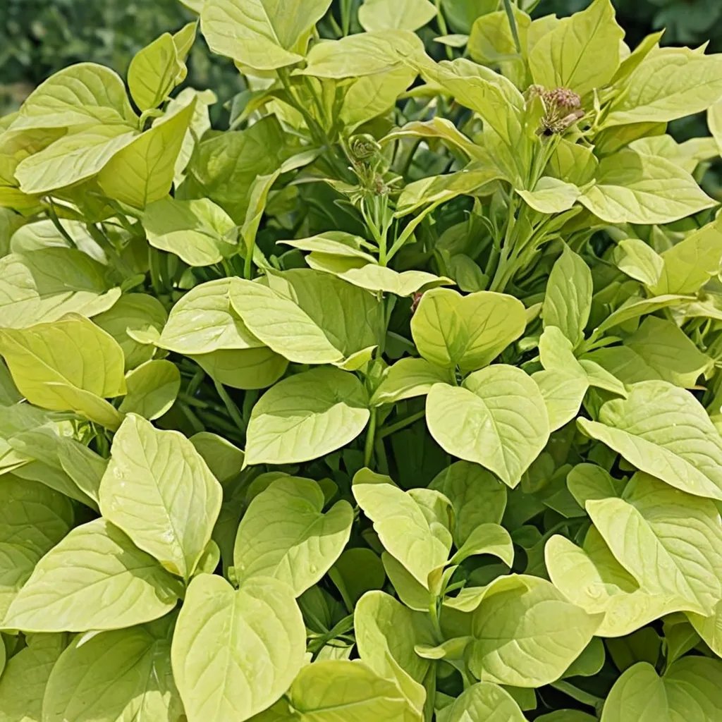 Ipomoea batatas 'Sweet Caroline Sweetheart Lime'