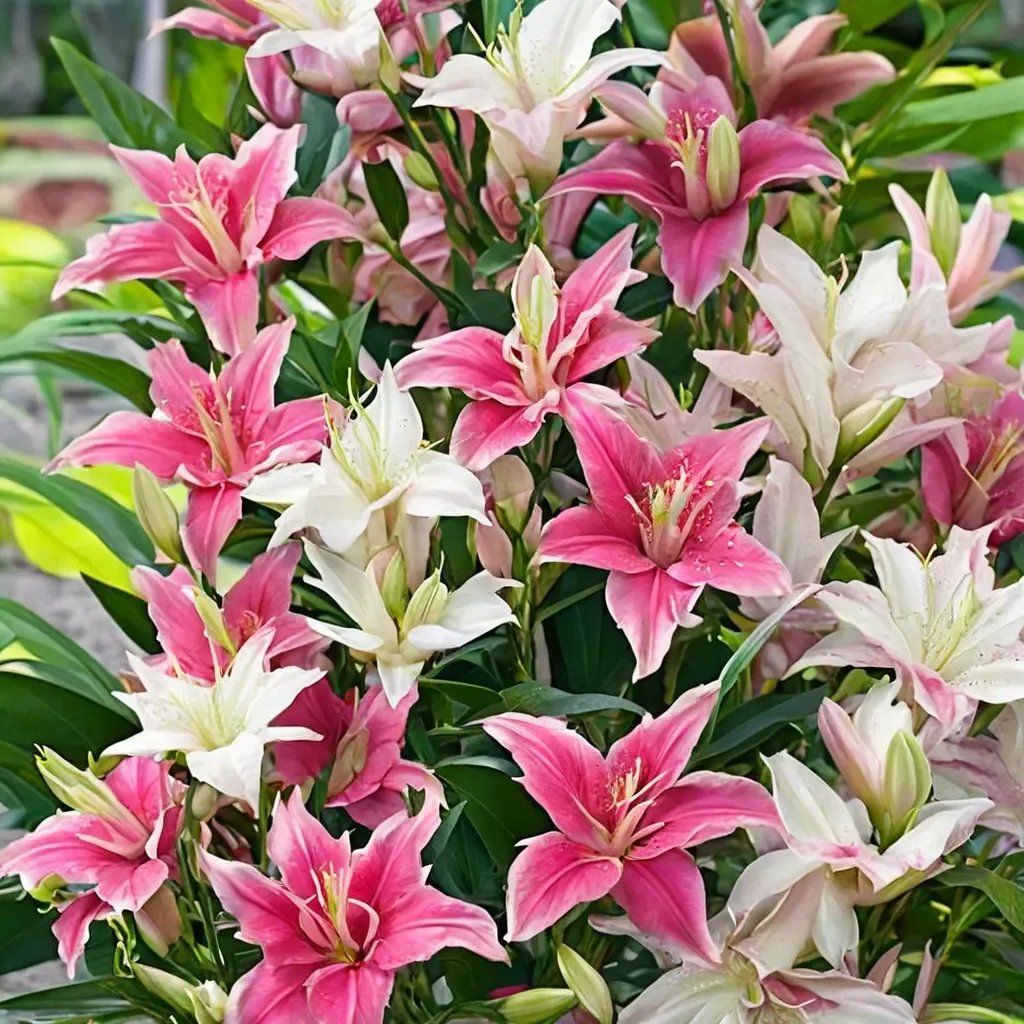Lilium x hybrida 'Double Oriental Lily Mix'