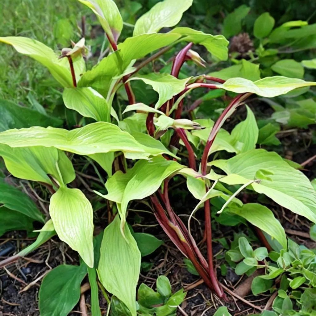 Hosta x hybrida 'Red Dragon'