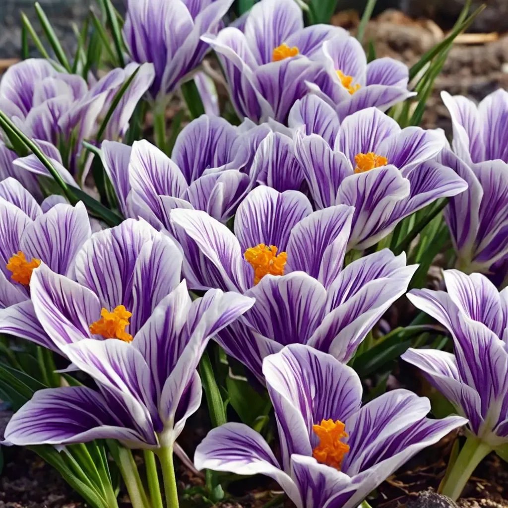 Crocus vernus 'Pickwick'