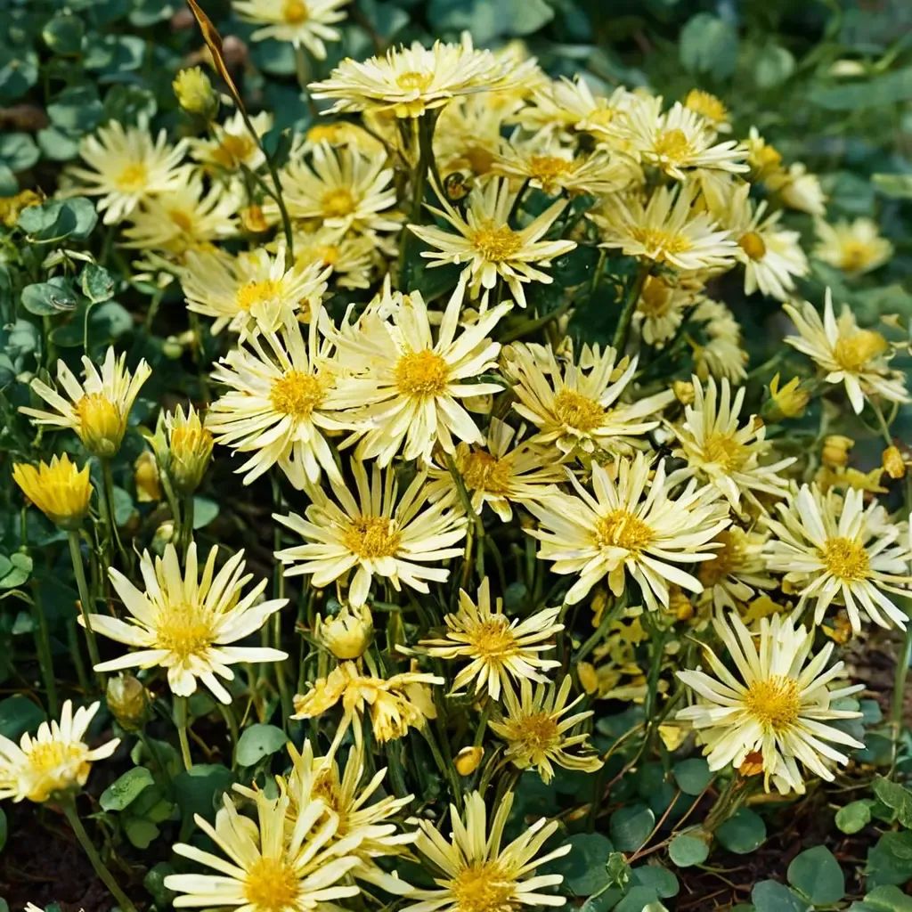 Chrysanthemum x morifolium 'Yellow Quill Mammoth Mum'