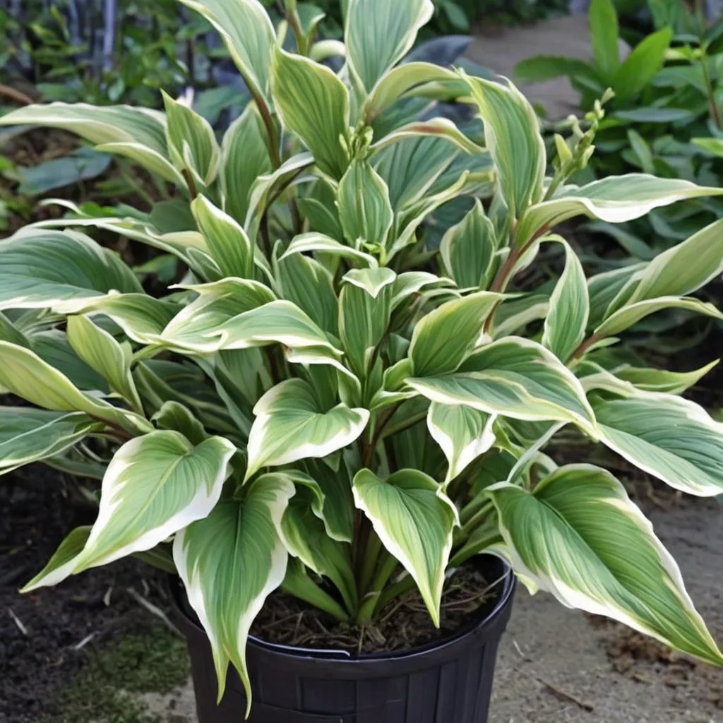 Hosta x hybrida 'Louie Louie'